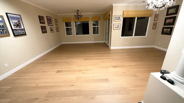 Open room light wood flooring installation by Grain and Stain Renovations in Hendersonville TN